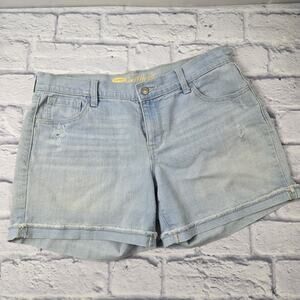 Old Navy Women's Denim Shorts The Sweetheart  Distressed Light Wash sz 6 Cuffed